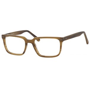 Esquire Mens EQ1557 Rectangular Frame Reading Eyeglasses in Birch Brown 53mm - 1 of 3