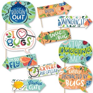 Big Dot of Happiness Funny Buggin' Out - Bugs Birthday Party Photo Booth Props Kit - 10 Piece - 1 of 4
