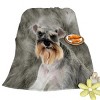 Boersma Schnauzer Flannel Blankets Cozy Blanket Super Soft Cozy Warm Puppy Dog Throw Blanket for Couch Bed Sofa Office Cute Schnauzer Gifts 30"x40" - 3 of 4