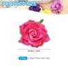 Unique Bargains Fabric Rose Boho Hair Clips Fabric Flower Brooch Pins for Wedding Party Dance 1 Pc - 2 of 4