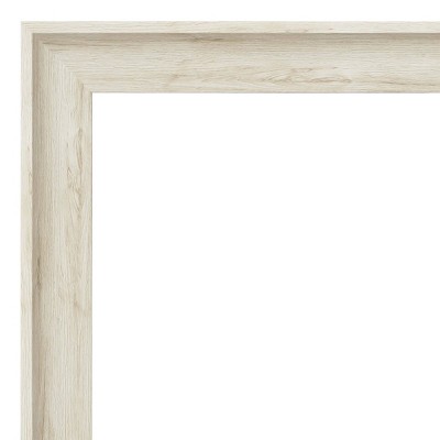 Regal Birch Cream 33" x 27" Rectangular Wood Wall Mirror