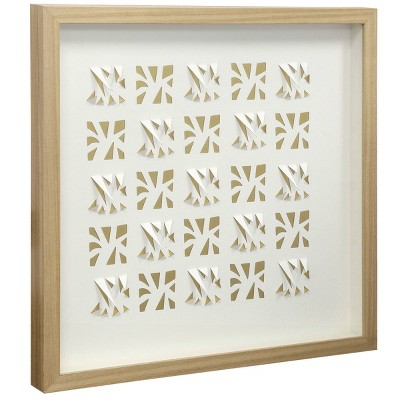 Wooden Shadow Paper Fun Wall Art Frame White - StyleCraft