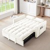 Daybed Sofa,Modern Velvet Daybed Sofa With Adjustable Back And Pillows,Convertible Sofa Bed,Daybed Sofa For Living Room-Cuddlewood - 3 of 4