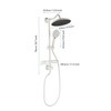Shower System, with 10" Rain Showerhead, 4-Function Hand Shower, Adjustable Slide Bar and Soap Dish - 3 of 4