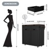 35.4'' Kitchen Island With Drop Leaf, Tilt Out Kitchen Trash Cabinet - 4 of 4