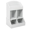 Toy Storage Cabinet, 3 Tier Open Bookcase with Curve Design, 7 Cubbies Toy Storage Organizer with Top Bookshelf for Playing Room Bedroom Living Room - 4 of 4
