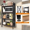 Racxily Bakers Rack Storage Shelves - 4-Level Metal & Wooden Kitchen Organizers and Storage,for Garage/Pantry/Bathroom/Closet, Durable Space-Saving - 3 of 4