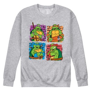 Men's - Teenage Mutant Ninja Turtles - TMNT Bricks Graphic Fleece Sweatshirt - 1 of 4