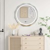 Costway 30" x 30" LED Bathroom Mirror with Dimmable 3-Color Lights Defog Time/Temp Display - 2 of 4