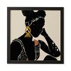 Domonique Brown Black Hair No. 6 Framed Wall Art Black - Deny Designs - 4 of 4