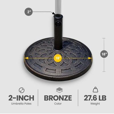 Bronze 18-Inch Round Plastic Umbrella Base
