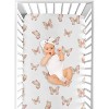 Sweet Jojo Designs Girl Baby Fitted Crib Sheet Butterfly Pink and Taupe - 4 of 4