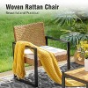 Captiva Designs Outdoor Patio 4 Pieces Wicker Porch Furniture Small Rattan Couch Set with Wood Table for Backyard - 4 of 4