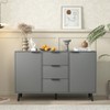 TIRAMISUBEST Sideboard Buffet Cabinet with Storage - Gray Mobile File Cabinet - 2 of 4
