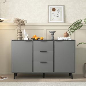 Bella Depot 47.2" Sideboard Buffet Cabinet with 3 Drawers & 2 Doors - 1 of 4