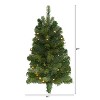 2ft. Flat Back Wall Hanging Artificial Christmas Tree with 20 Clear LED Lights – Compact Space-Saving Holiday X-Mas Décor - 2 of 4