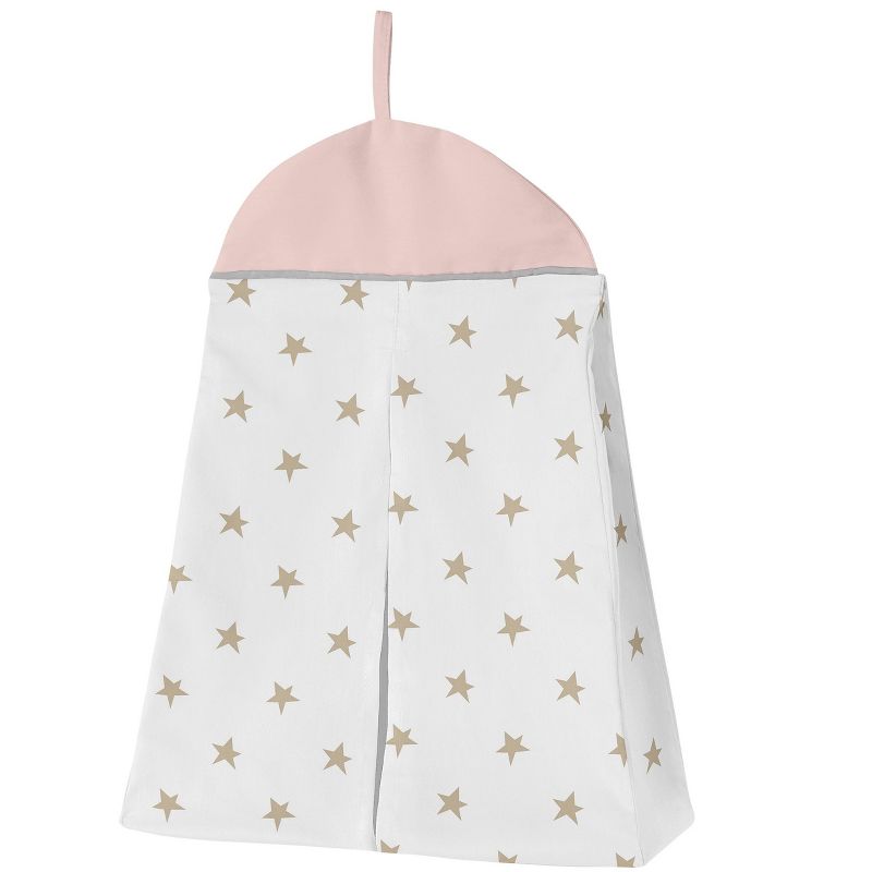 Sweet Jojo Designs Girl Baby Crib Bedding Set - Celestial Pink, Grey and Gold 4pc, 6 of 8