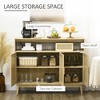 NicBex Minimalist Sideboard Buffet Cabinet with Open Shelf & 3 Rattan Doors Large Capacity Kitchen Storage cabinet,Natural - 4 of 4