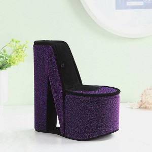 CAVINAS 9" Display Jewelry Box Hidden Storage High Heel Shoe Design Jewelry Armoire Organizer - 1 of 4