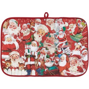 Primitives by Kathy Retro Santa Drying Mat (21" x 14") - 1 of 4