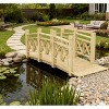 Dexmalle Outsunny Wooden Garden Bridge for Backyard Ponds, Creeks, Streams,Natural - 3 of 4