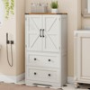Storage Cabinet with Big Drawers, Adjustable Shelves & Barn Doors, Pantry Cabinet - 4 of 4