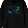 How to Train Your Dragon Blue Toothless Graphic, Night Fury Text, Celtic Symbols, Frame on Black Adult Hoodie - 2 of 4