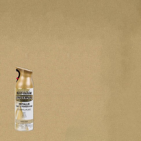 Rust-oleum 11oz Universal Metallic Spray Paint Pure Gold : Target