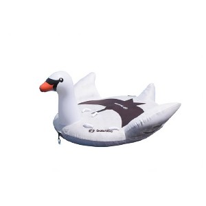 Swim Central Inflatable Lay-On Swan Towable Float - 84" - White - 1 of 4