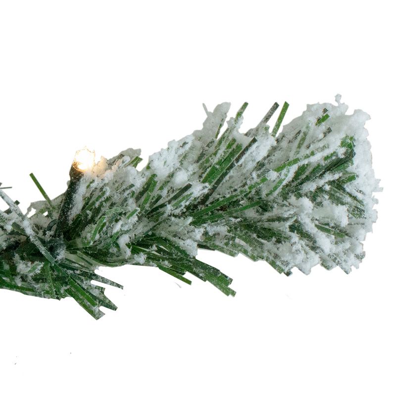 Northlight 7.5' Pre-Lit Flocked Somerset Spruce Artificial Christmas Tree - Clear Lights, 5 of 7