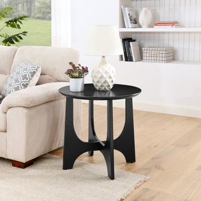 36" Round Coffee Table, Premium Birch Veneer Coffee Table, Dining Table Farmhouse, Elegant Design Table-Cuddlewood