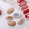 MyKids-USA Versatile Knit Hair Clip With Sweet Floral Design For Girly Charm 5-Piece Set - 4 of 4