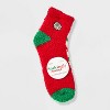 Women's Embroidered 2pk Cozy Ankle Socks - 2 of 3