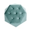 CAVINAS Velvet Polygon Diamond Tufted Storage Ottoman,Multi-Functional Footrest with Practical Storage for Home,Footboard Bench for Bedroom - 4 of 4
