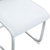 CAVINAS Modern Luxury Simple Arch Chair, PU High Resilience Dining Chair with Crazy Horse Texture and Arched Metal Leg - 2 of 4