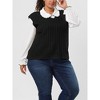 Agnes Orinda Women's Plus Size Fashion V Neck Knit Sleeveless Pullover Sweater Vests - image 2 of 4