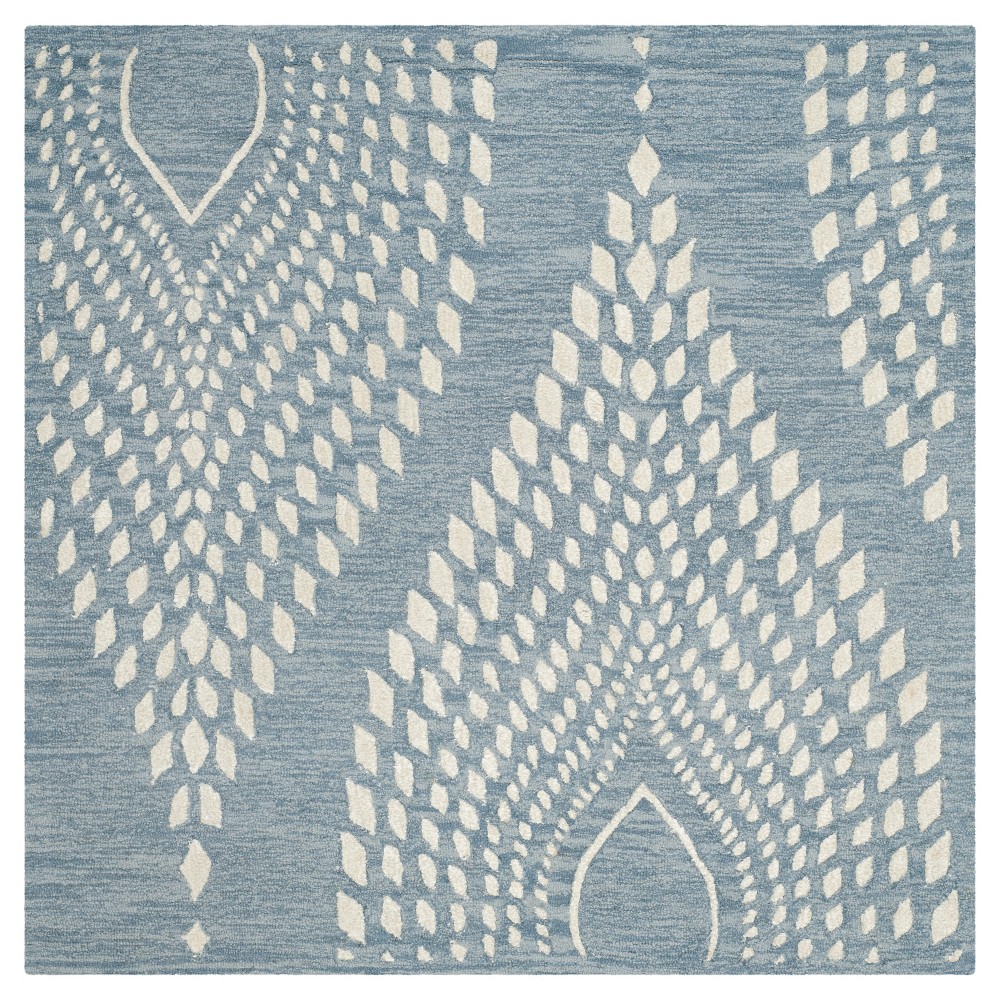 Bella Rug - Blue/Ivory - (5'x5' Square) - Safavieh