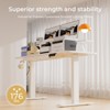 COMHOMA 48" Electric Standing Desk, Height Adjustable Office Desk, Memory Presets, Built-in Drawer & Laptop Stand - 4 of 4