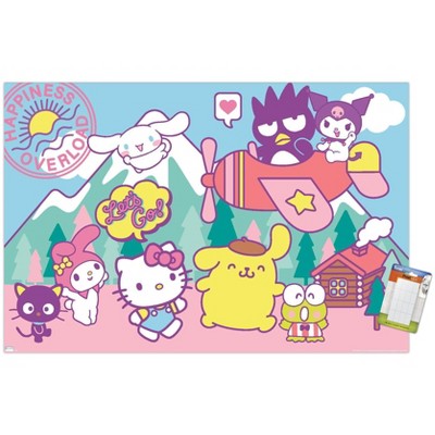 Trends International Hello Kitty and Friends - Happiness Overload Unframed Wall Poster Print White Mounts Bundle 22.375" x 34"