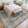 Machine Washable Rug Vintage Floral Rug Distressed Oriental Rug with Non Slip Backing, Low Pile Thin Soft Carpet - 3 of 4