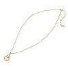 Anna-Kaci Women's Stainless Steel Necklace with 18K Gold Plated Heart Lock Pendant, Mother of Pearl Inlay, Adjustable Chain, Unique Design-Gold - 2 of 4