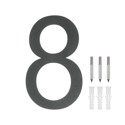 Unique Bargains 304 Stainless Steel Durable Waterproof House Numbers 1 Pc