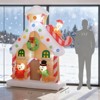 SEVOBAL Inflatable Holiday Decorations 7FT Giant Inflatable Gingerbread House Inflatable Christmas Decoration, White, 66.9"*25.6"*86.6" - 3 of 4