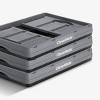 CleverMade Collapsible 3pk 32L 100% Recycled Storage Bin Stone - 2 of 4
