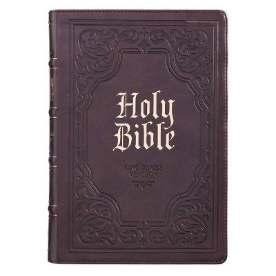 KJV Bible Giant Print Full Size Dark Brown - Large Print (Leather Bound)