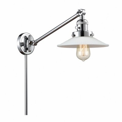 Halophane - 1 Light Swing Arm Wall Sconce In Industrial Style-25 Inches Tall and 8.5 Inches Wide
