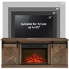 CENGHU Fireplace TV Stand for Television up to 65" with Storage, Modern Mid Century Entertainment Center with Cabinet and Shelves for Living Room - 3 of 4