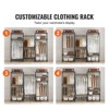 VEVOR Heavy Duty Clothes Rack, Rolling Clothing Garment Rack with 4 Hang Rods & 8 Storage Tiers,Adjustable Custom Closet Rack, Freestanding Wardrobe - 4 of 4