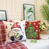 Christmas Throw Pillow Covers 18x18 Set of 4 Xmas Series Holiday Cushion Pillow Cover Christmas Decorations - 4 of 4