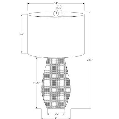 Contemporary Black Resin Table Lamp with Ivory Fabric Shade